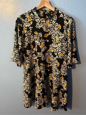 💅🏻 Zara Black Midi Turtleneck Dress With Floral Print 💅🏻 3 for $30 Bundle SALE!